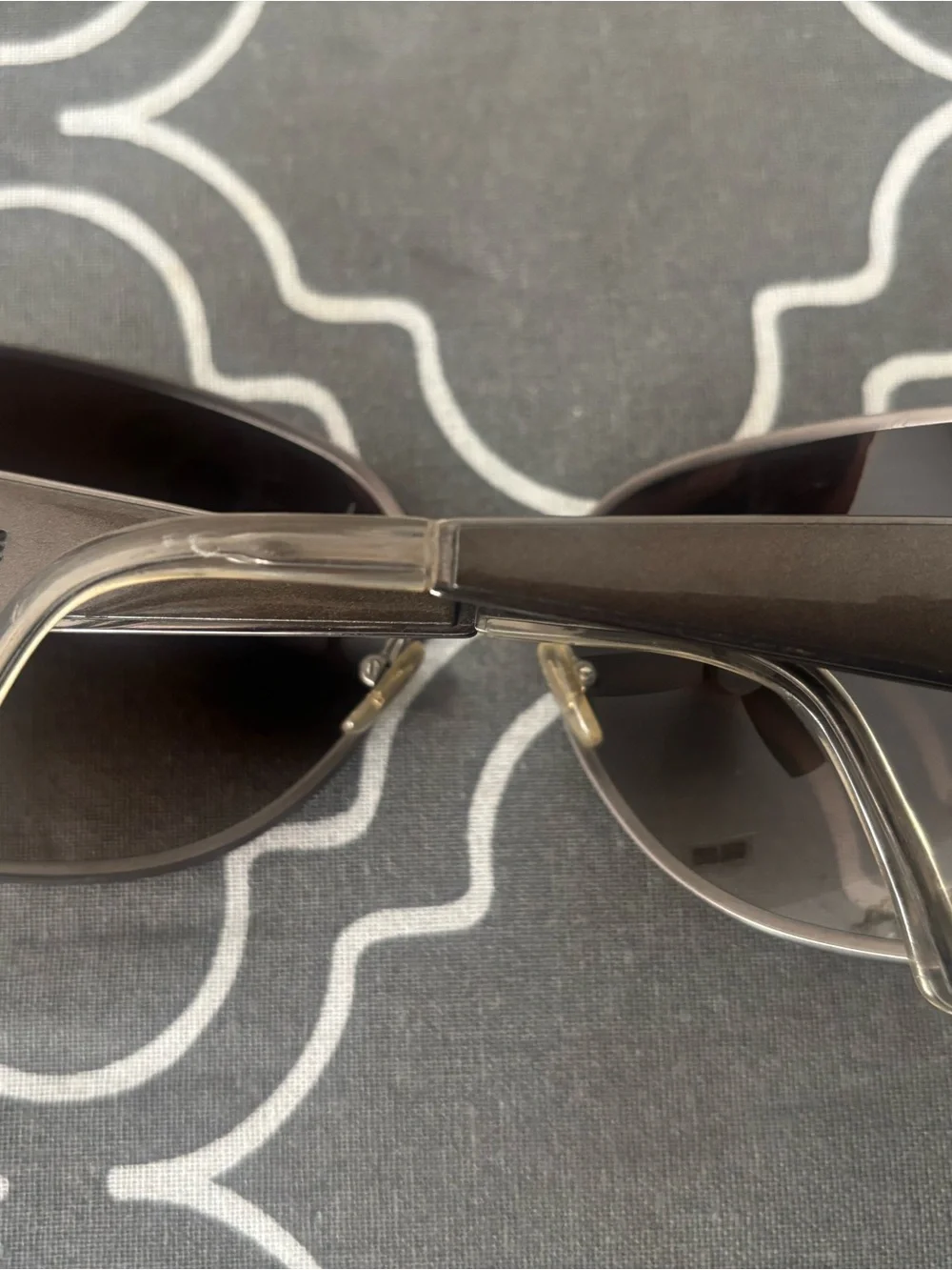 Versace Women's Brown Gradient Oversized Sunglasses with Light Brown Temples